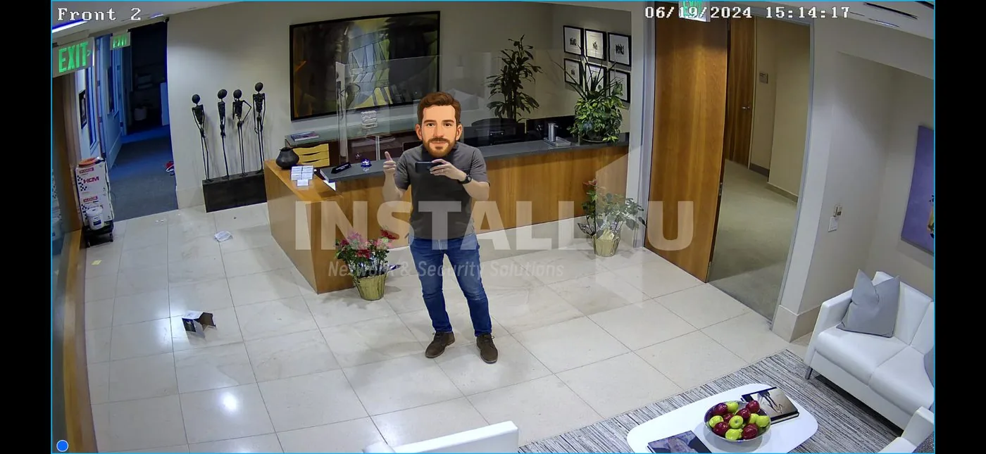 Office lobby &mdash; Install4U Security Cameras project